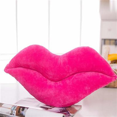 3D Lips Throw Pillows Smooth Soft Velvet Insert Included, Lip Shaped Pillow for Bed Living Room, New Red, 24 X 12 inches