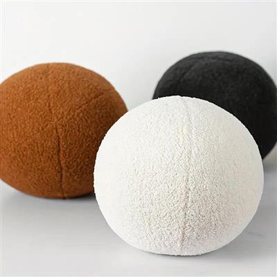 Luxurious Soft Velvet Spherical Cushion - Cozy Solid Color Plush Decor Pillow for Sofa, Chair & Bedroom - Elevate Your Home Decor Style