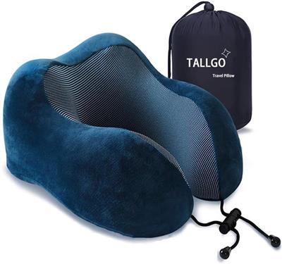 Travel Pillow, Best Memory Foam Neck Pillow Head Support Soft Pillow for Sleeping Rest, Airplane Car & Home Use