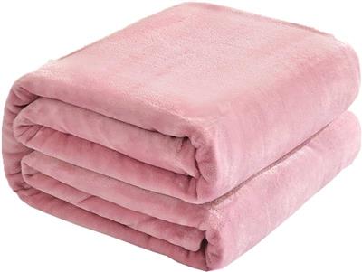 Fleece Blankets, Super Soft Flannel Queen Size Blanket for Bed, Luxury Cozy Microfiber Plush Fuzzy Blanket,Pink