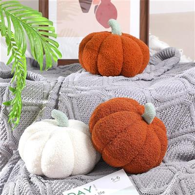 3D Pumpkin Throw Pillow, Pumpkin Plush Pillow Fleece Stuffed Pumpkins Decoration or Party Christmas Home Decor Halloween