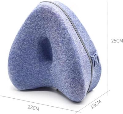 Leg Pillow | Ergonomic Side Sleeping Pillows | Memory Foam Knee Pillow with Strap for Side Sleeper | Leg Support Cushion with Removable and Washable Cover