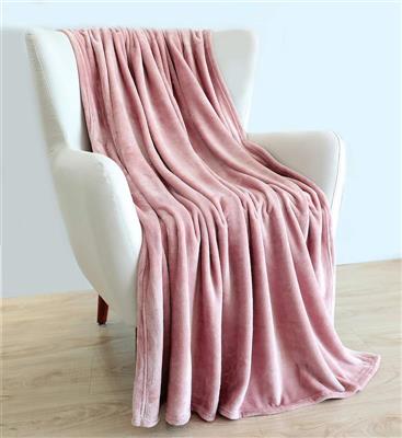 Fleece Blankets, Super Soft Flannel Queen Size Blanket for Bed, Luxury Cozy Microfiber Plush Fuzzy Blanket,Pink