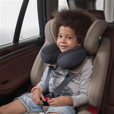 Kids Chin Supporting Travel Neck Pillow, Prevent Head from Falling Forward, Comfortably Supports Head, Neck and Chin - Gifts for Toddler/Child/Kids, Black