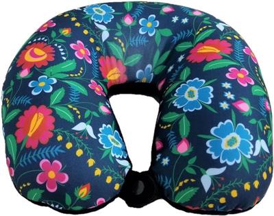 U Shaped Micro Beads Microbead Neck Head Support Travel Pillow, 12 x12 x4 (Flower)