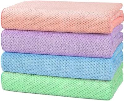 100% Cotton Velour Towels - Large Cotton Towels - Soft & Absorbant - Assorted Striped Colors in 30x60 inch