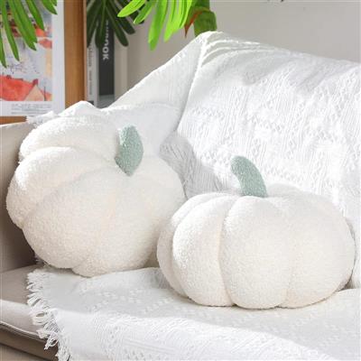 Thanksgiving Pumpkin Pillow Fall Pumpkin Shaped Throw Pillow 11 x 9.5 Inch 3D Pumpkin Pillow Sofa Throw Pillow Cushion for Car Bedroom Home Decoration Couch