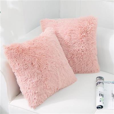 Luxury Soft Faux Fur Fleece Cushion Cover Pillowcase Decorative Throw Pillows Covers, Valentines Day Gift with Insert